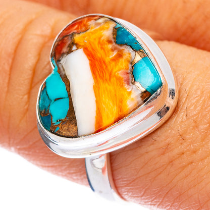 Spiny Oyster Turquoise Ring Size 8.25 (925 Sterling Silver) R146196