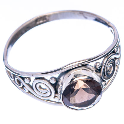 Smoky Quartz Dainty Ring Size 8.75 (925 Sterling Silver) R145031