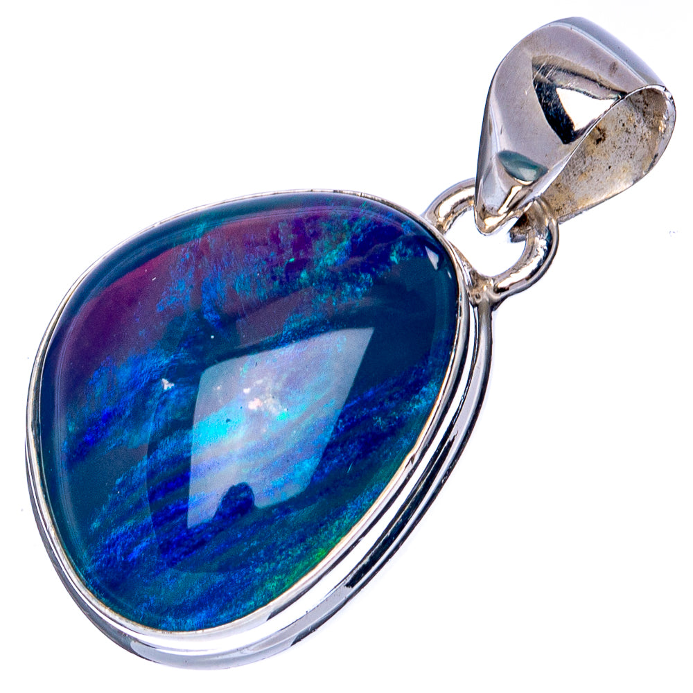 Rare Triplet Opal Pendant 1 1/8" (925 Sterling Silver) P41329