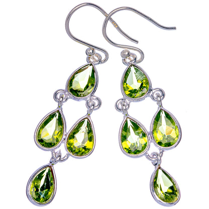 Peridot Earrings 1 7/8" (925 Sterling Silver) E433103
