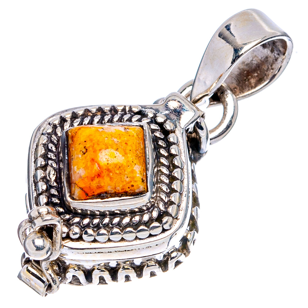 Bumblebee Jasper Poison Pendant 1 1/8" (.925 Sterling Silver)