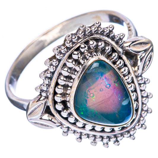 Rare Triplet Opal Ring Size 8.25 (925 Sterling Silver) R4395