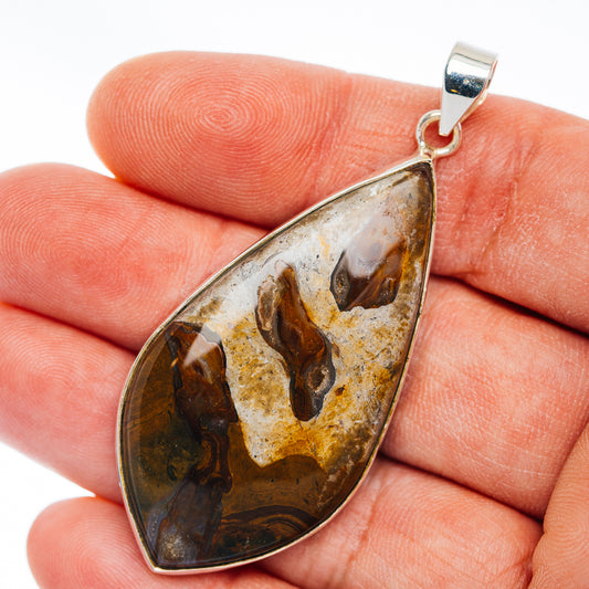 Premium Rock Calcy Pendant 2 3/8" (.925 Sterling Silver)