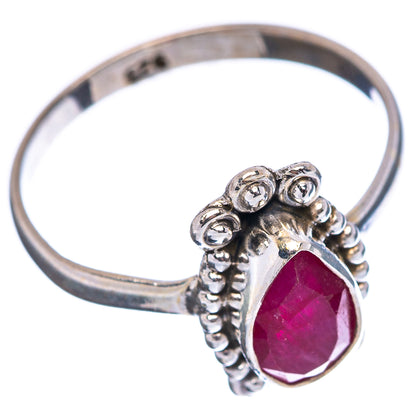 Dainty Red Sillimanite Ring Size 5.75 (.925 Sterling Silver)