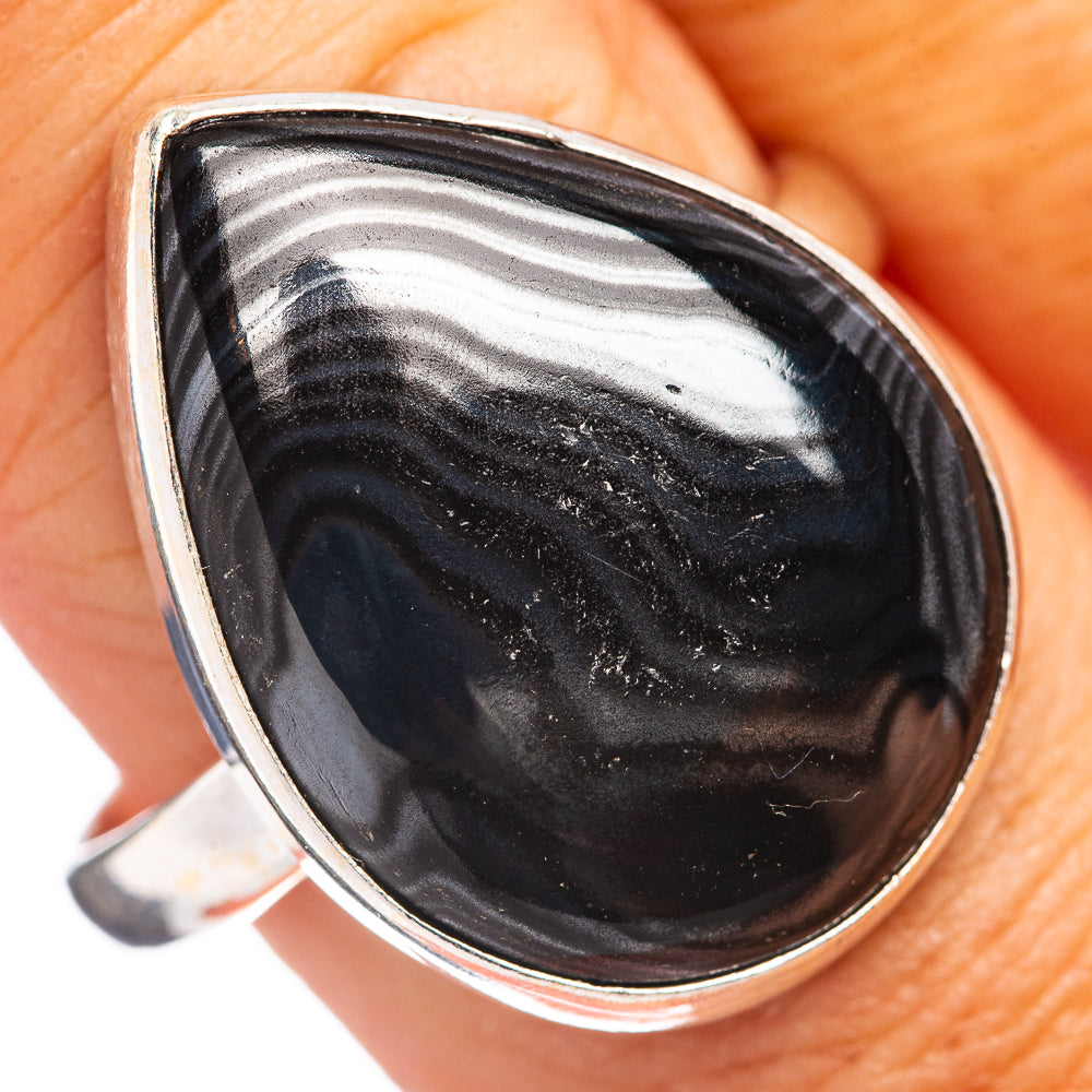 Psilomelane  Ring Size 10.5 (.925 Sterling Silver)
