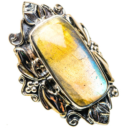 Signature Large Labradorite Ring Size 6.5 (925 Sterling Silver) RING138139