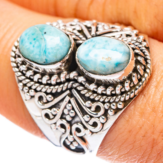 Larimar Ring Size 8.5 (925 Sterling Silver) R4247