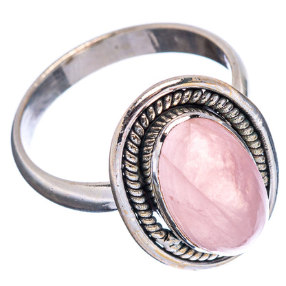 Rose Quartz Ring Size 8.75 (.925 Sterling Silver)