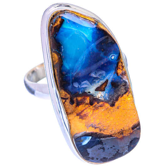 Large Boulder Opal Ring Size 9 (925 Sterling Silver) R141020