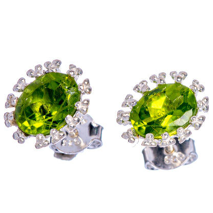 Peridot Dainty Earrings 3/8" (925 Sterling Silver) E433553
