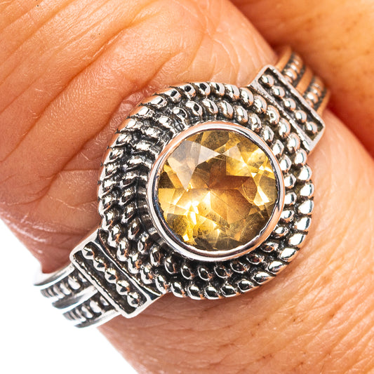 Citrine Ring Size 9 (.925 Sterling Silver)