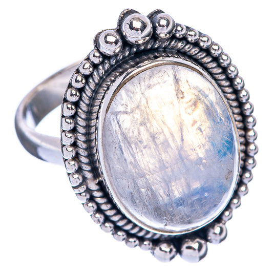 Rainbow Moonstone Ring Size 7.75 (925 Sterling Silver) R144761