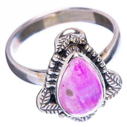 Pink Moonstone Ring Size 7.75 (925 Sterling Silver) R3791