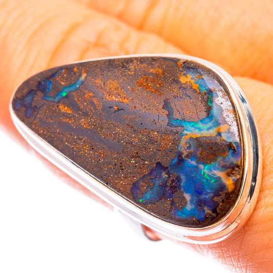 Large Boulder Opal Ring Size 9 (925 Sterling Silver) R140991