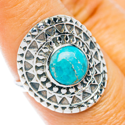 Southwestern Style Kingman Turquoise Ring Size 7 (.925 Sterling Silver)
