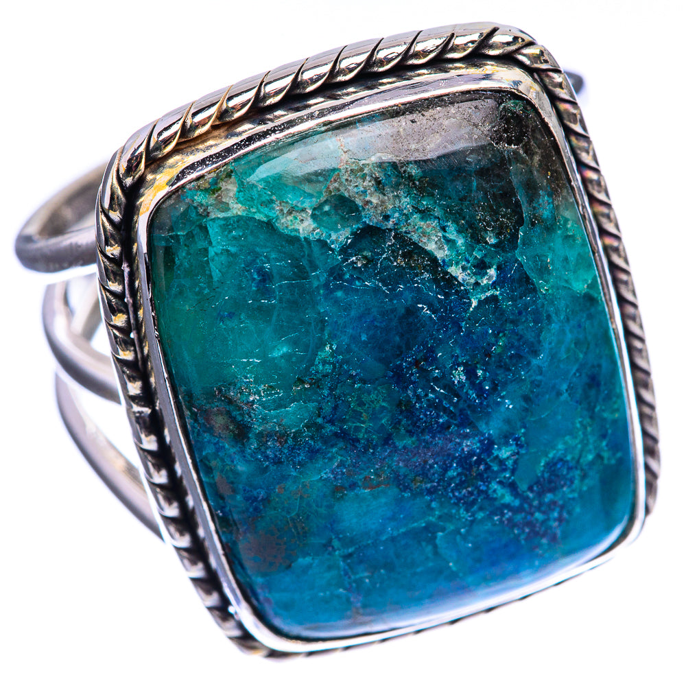 Large Chrysocolla Ring Size 11.75 (925 Sterling Silver) R142172