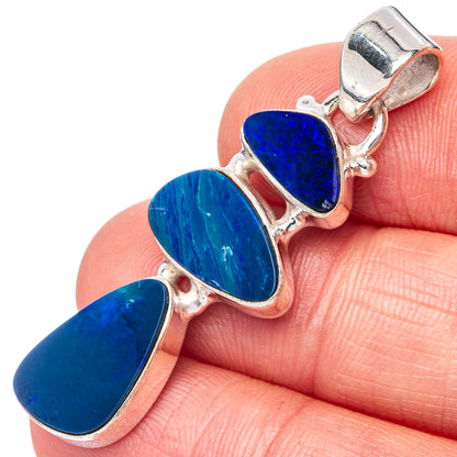 Rare Doublet Opal 925 Sterling Silver Pendant 1 5/8" (925 Sterling Silver) P42642