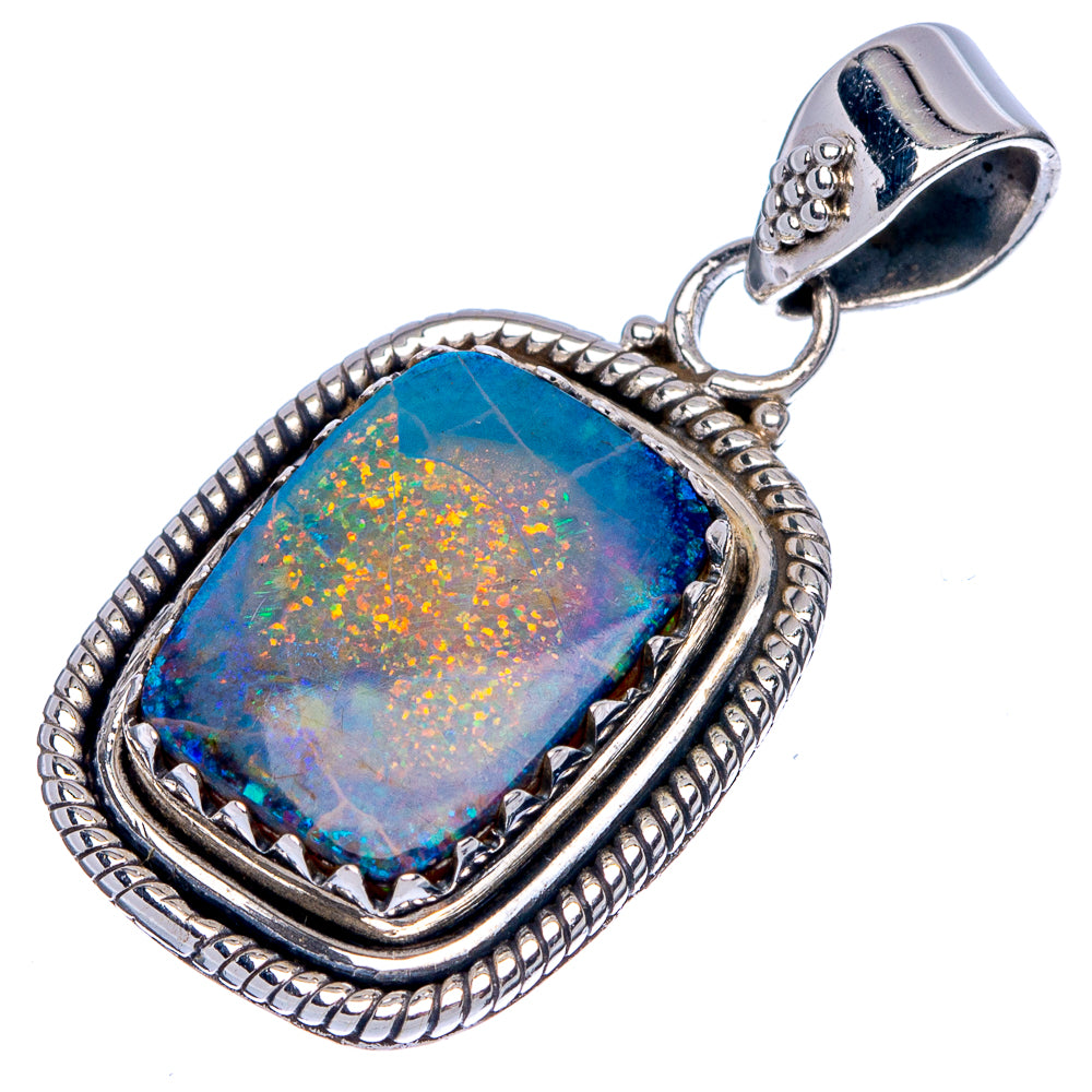 Rare Sterling Opal Pendant 1 1/4" (925 Sterling Silver) P39962