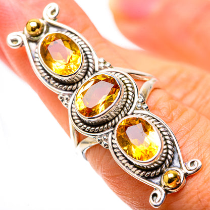 Large Faceted Citrine 925 Sterling Silver Ring Size 6 (925 Sterling Silver) RING139627