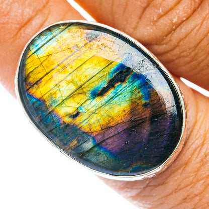 Premium Labradorite Ring Size 8.25 (.925 Sterling Silver)