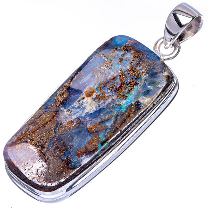 Rare Boulder Opal Pendant 1 3/4" (925 Sterling Silver) P41386
