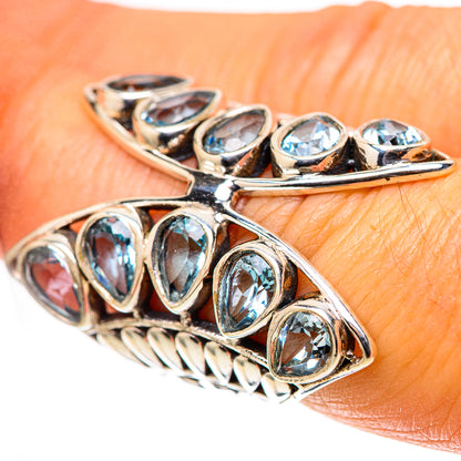Large Blue Topaz Ring Size 6.5 (925 Sterling Silver) RING138652