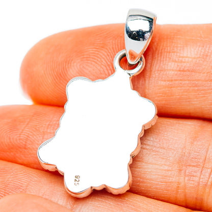 Southwestern Style White Horse Jasper Pendant 1 3/8" (.925 Sterling Silver)