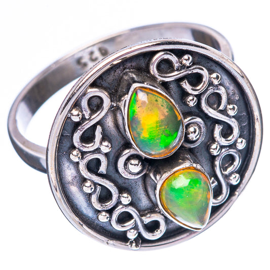 Rare Ethiopian Opal 925 Sterling Silver Ring Size 7.25 (925 Sterling Silver) R3878