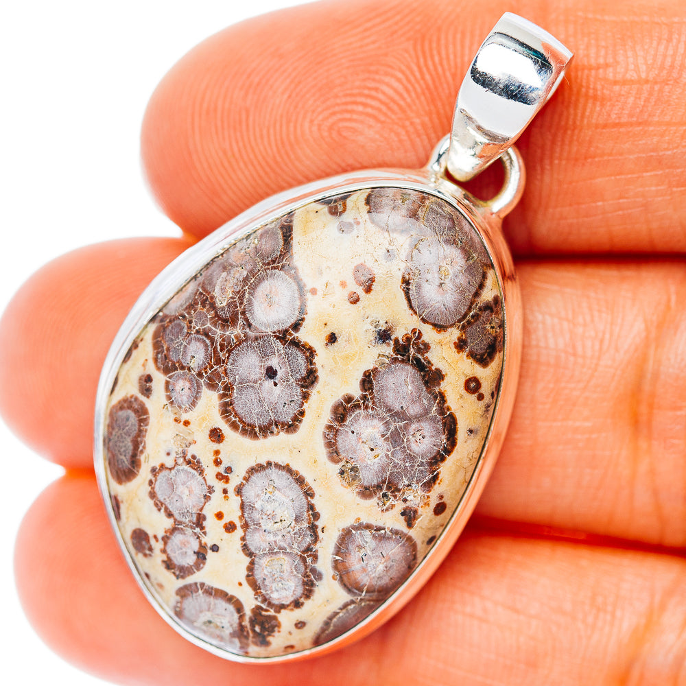 Asteroid Jasper Pendant 1 5/8" (.925 Sterling Silver)