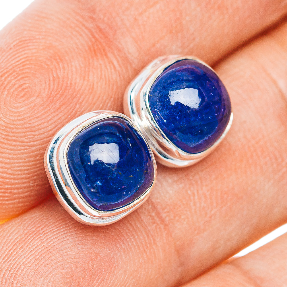 Premium Tanzanite Earrings 3/8" (.925 Sterling Silver)