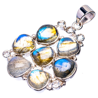 Signature Labradorite Pendant 1 5/8" (925 Sterling Silver) P38718