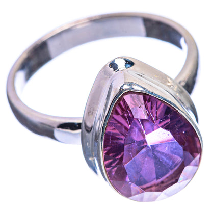 Faceted Color Change Alexandrite (Lab.) Ring Size 8 (925 Sterling Silver) R143124
