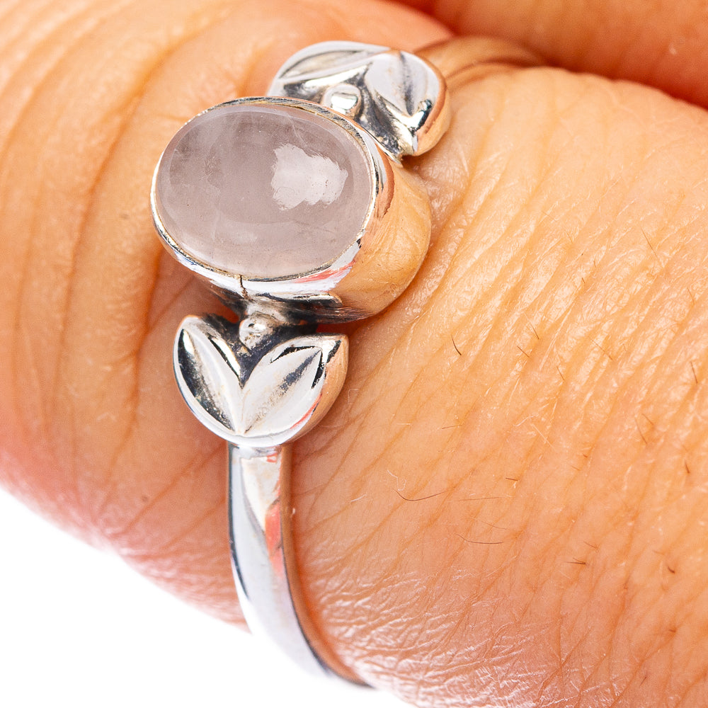Rose Quartz Dainty Ring Size 7.75 (925 Sterling Silver) R145745