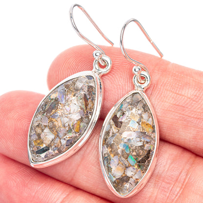 Brecciated Ethiopian Opal Earrings 1 1/2" (925 Sterling Silver) E433055
