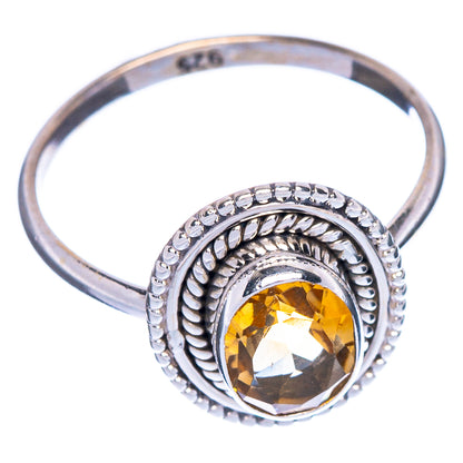 Faceted Citrine Dainty Ring Size 6.5 (925 Sterling Silver) R147137