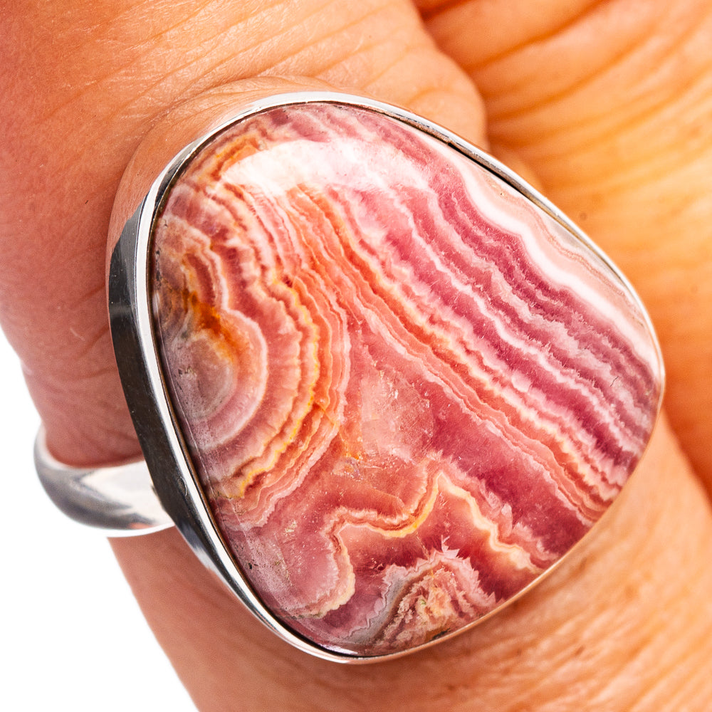 Premium Rhodochrosite Ring Size 8 (.925 Sterling Silver)