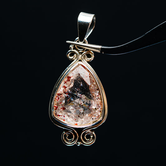 Premium Faceted Lepidocrocite Pendant 1 5/8" (.925 Sterling Silver)