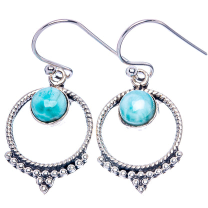 Larimar Dainty Earrings 1 3/8" (925 Sterling Silver) E1324