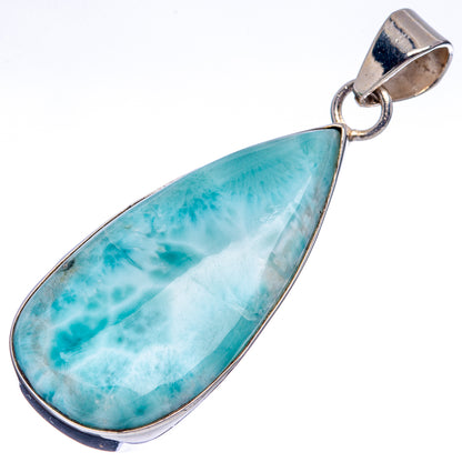 Premium Larimar Pendant 2 1/8" (.925 Sterling Silver)