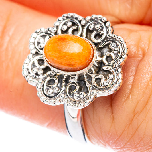 Value Sunstone Ring Size 6.5 (925 Sterling Silver) R3360