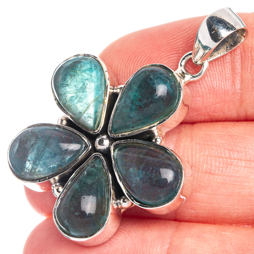 Blue Fluorite Pendant 1 1/2" (925 Sterling Silver) P39804
