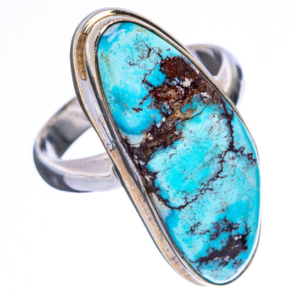 Rare Golden Hills Turquoise Ring Size 8.75 (925 Sterling Silver) R4145