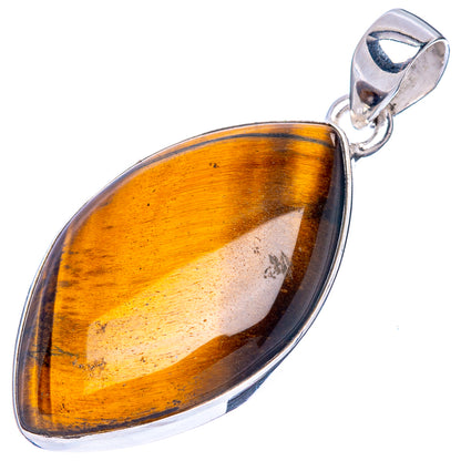 Tiger Eye Pendant 1 5/8" (925 Sterling Silver) P42850