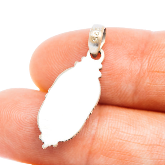 Sterling silver turquoise pendant back, plain stamped metal with top bail