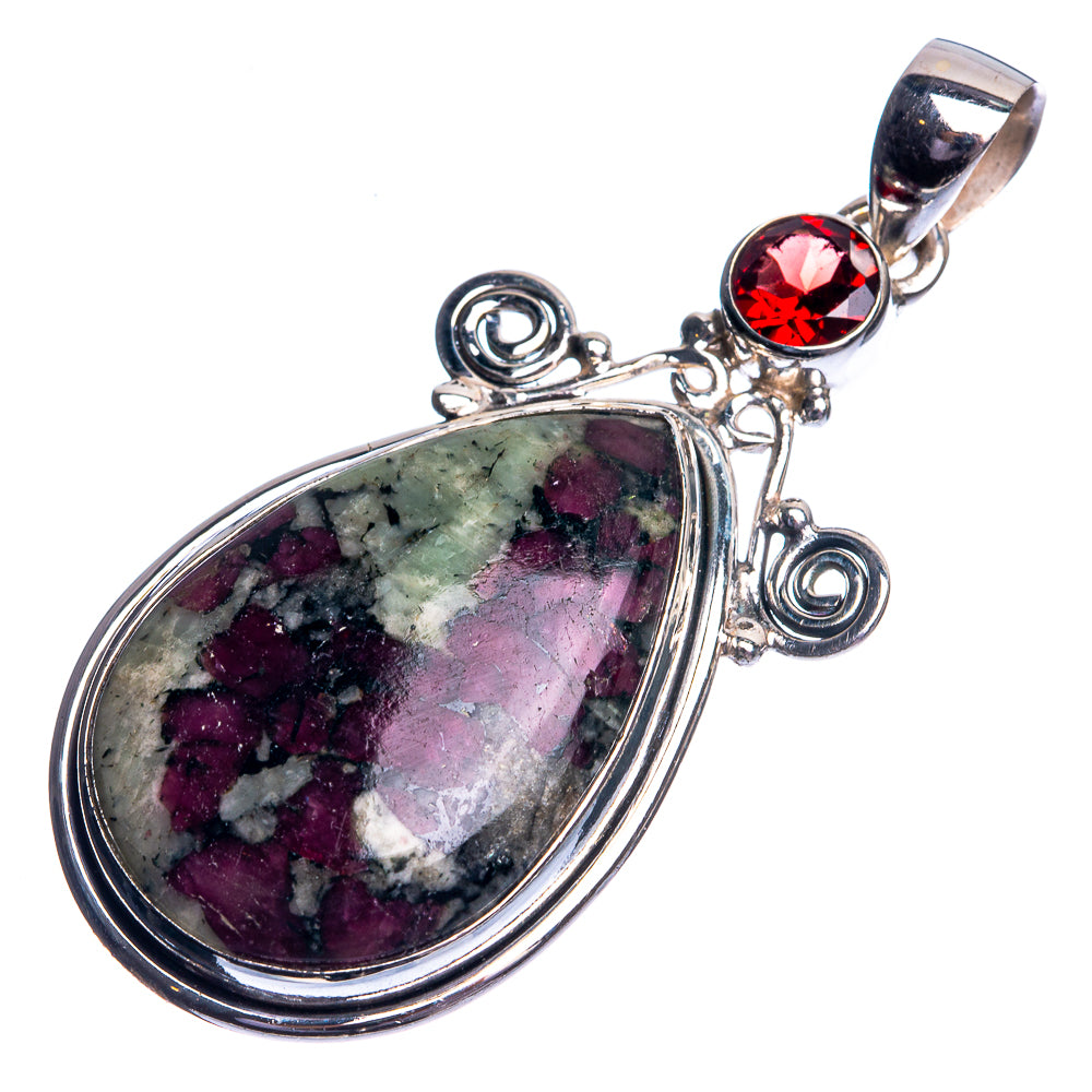 Russian Eudialyte, Garnet Pendant 2 1/8" (925 Sterling Silver) P39126