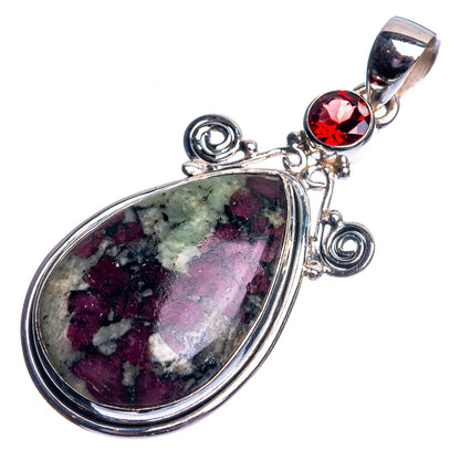 Russian Eudialyte, Garnet Pendant 2 1/8" (925 Sterling Silver) P39126