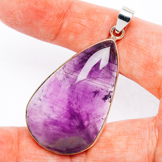 Premium African Amethyst Pendant 2 1/8" (.925 Sterling Silver)