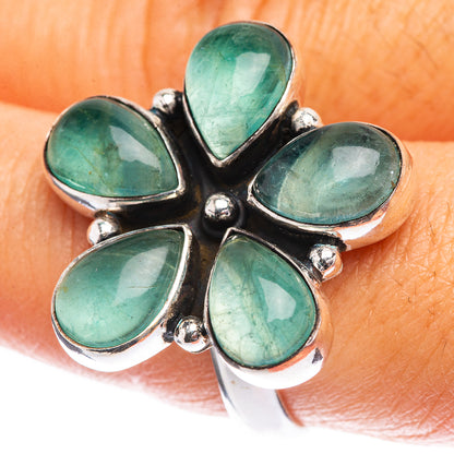 Blue Fluorite Ring Size 8.75 (925 Sterling Silver) R142710