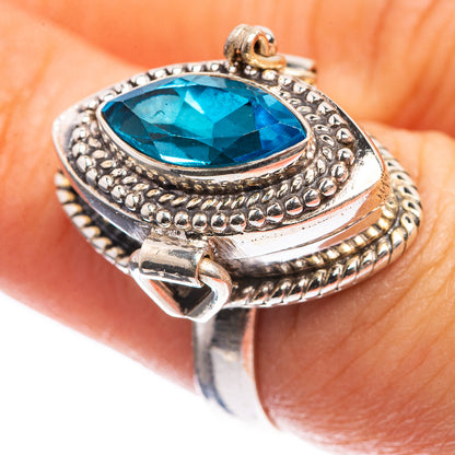 Poison Blue Topaz Ring Size 6.5 (925 Sterling Silver) R143140