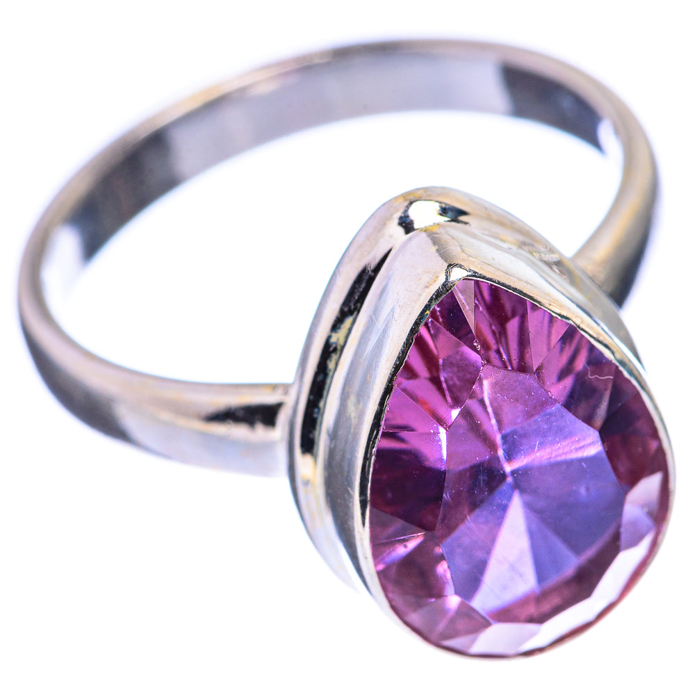 Faceted Color Change Alexandrite (Lab.) Ring Size 9 (925 Sterling Silver) R142813